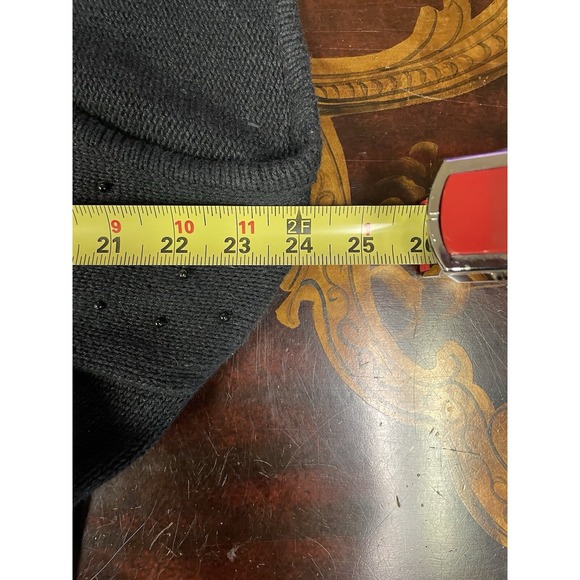 VTG Tiara International Christmas Gay Cardinal Zip Cardigan Black Red Sequin XL - Picture 12 of 12